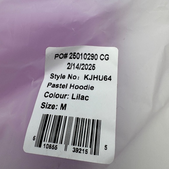NEW Comfrt Pastel Hoodie Lilac Unisex - Picture 4 of 5